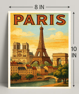 Paris Vintage Travel Poster PosterGoat