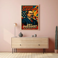 Grover Cleveland 24th President Poster Vintage Wall Art