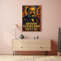 Grover Cleveland 22nd President of the United States Glitch Hop Art Poster