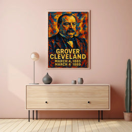 Grover Cleveland 22nd President of the United States Glitch Hop Art Poster