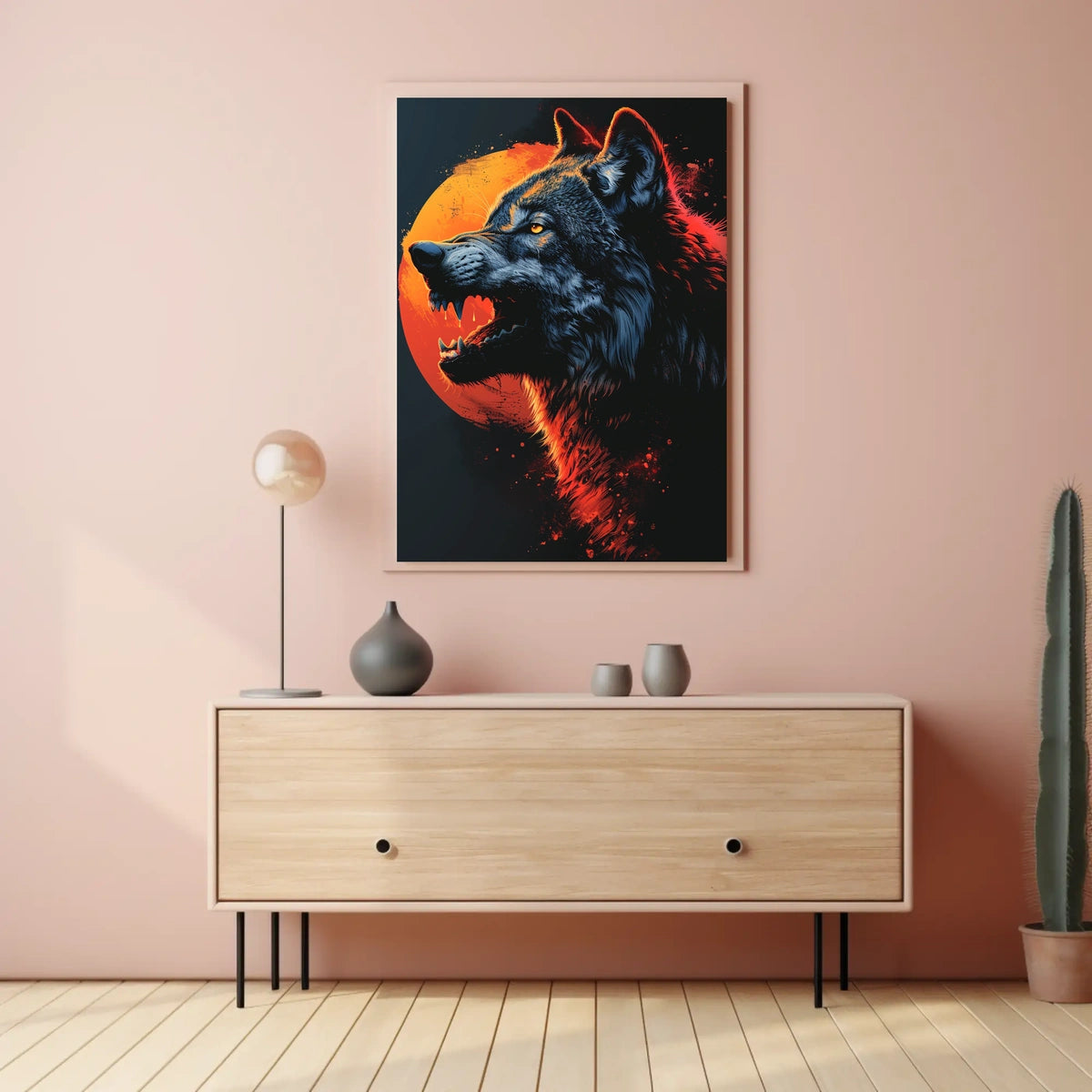 Wolf Under The Blood Moon Poster