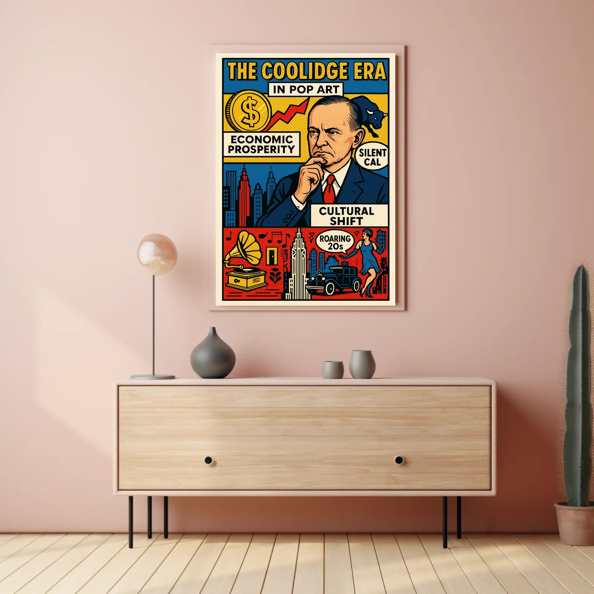 The Coolidge Era in Pop Art Poster PosterGoat