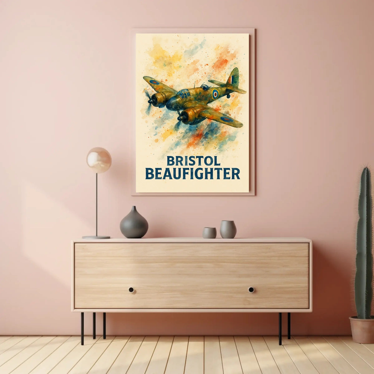 Bristol Beaufighter WWII Vintage Aviation Art Poster