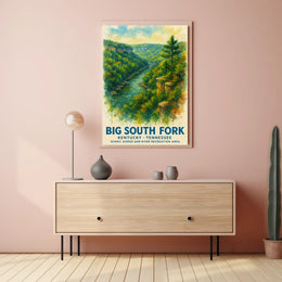Big South Fork Watercolor National Park Poster