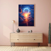 Surreal Time Travel Adventure in Futuristic Sci-Fi Poster PosterGoat