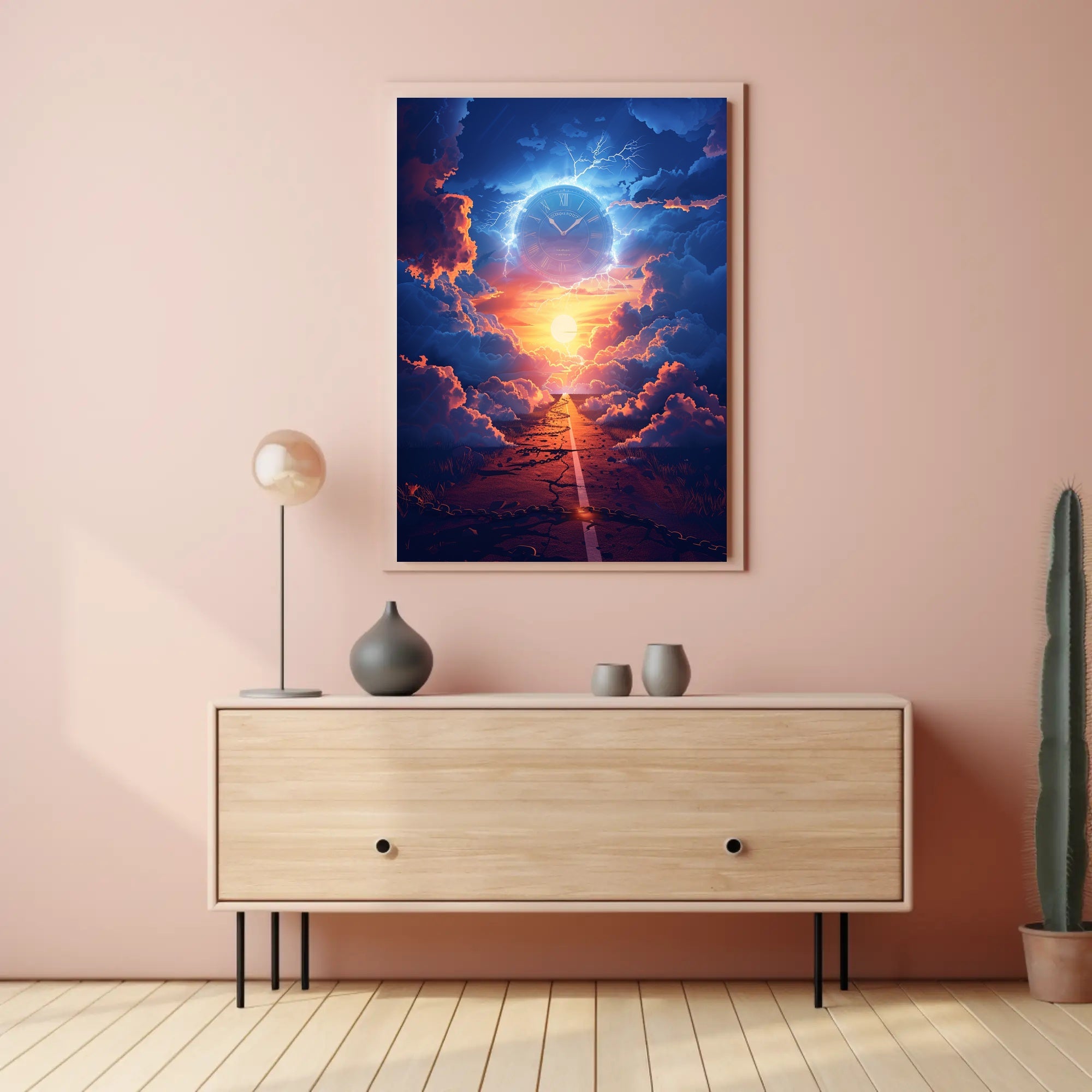 Surreal Time Travel Adventure in Futuristic Sci-Fi Poster PosterGoat
