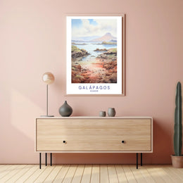 Galápagos Islands Serene Landscape Travel Poster PosterGoat