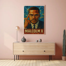 Malcolm X Iconic Leader Poster