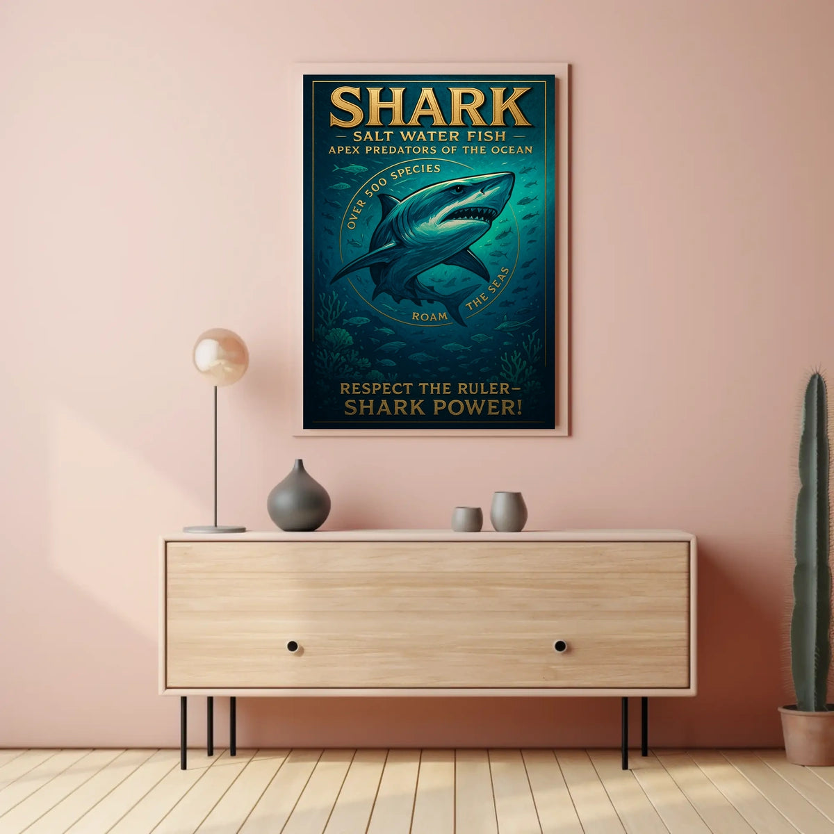 Shark Power Apex Predators of the Ocean Poster