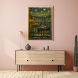 Harbor Frost In Portland, Maine Poster