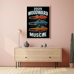 2025 Woodward Muscle Car Event Poster