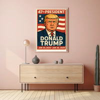 Trump Resolute Leader Pop Art Patriotic Poster