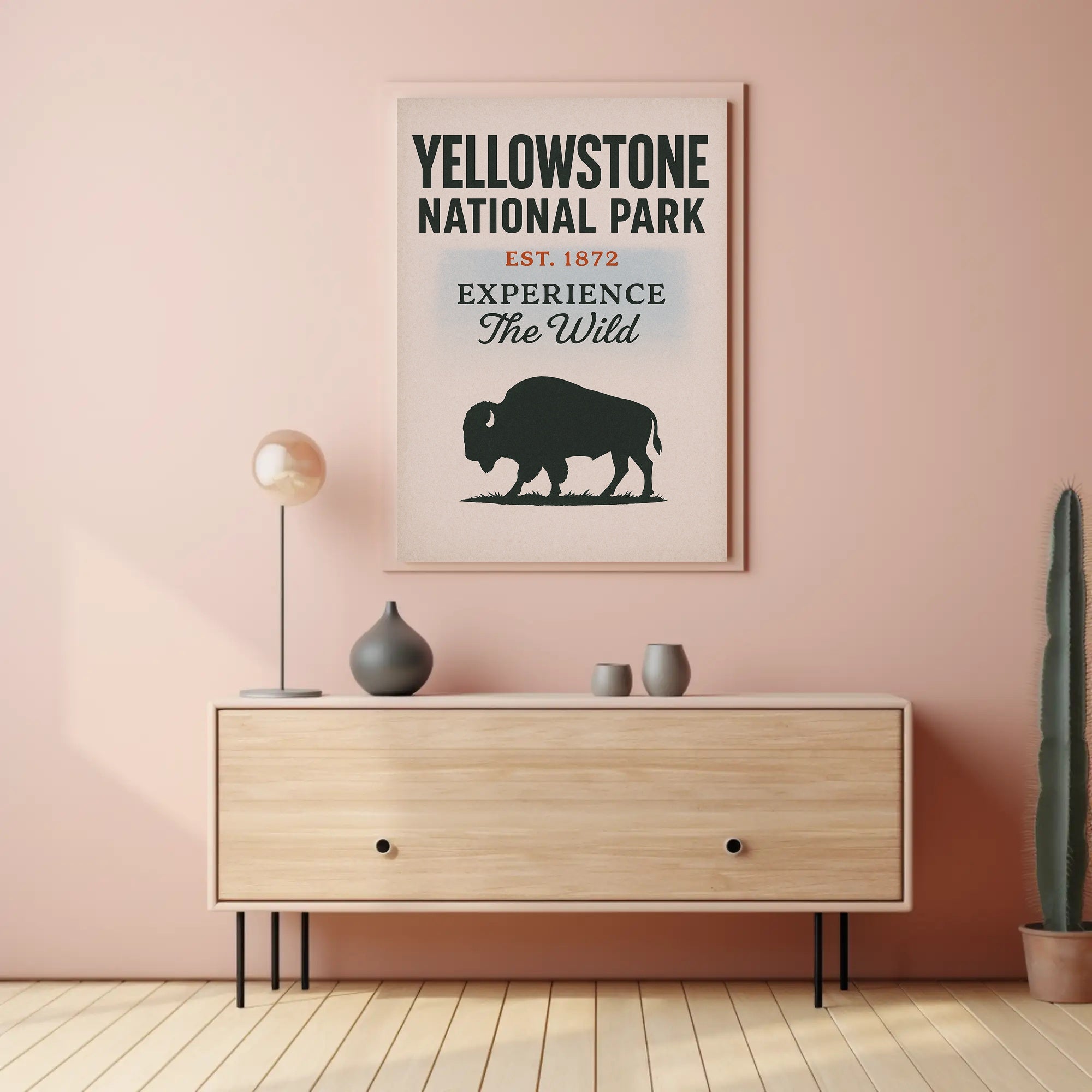 Yellowstone National Park Experience the Wild Poster PosterGoat