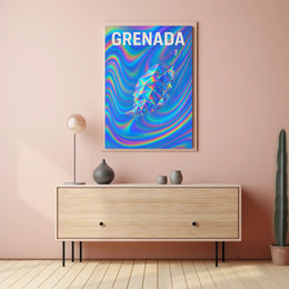 Grenada A Vibrant Geometric Vision Poster