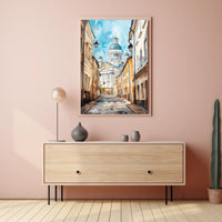 Finland Helsinki Cathedral Street View Poster