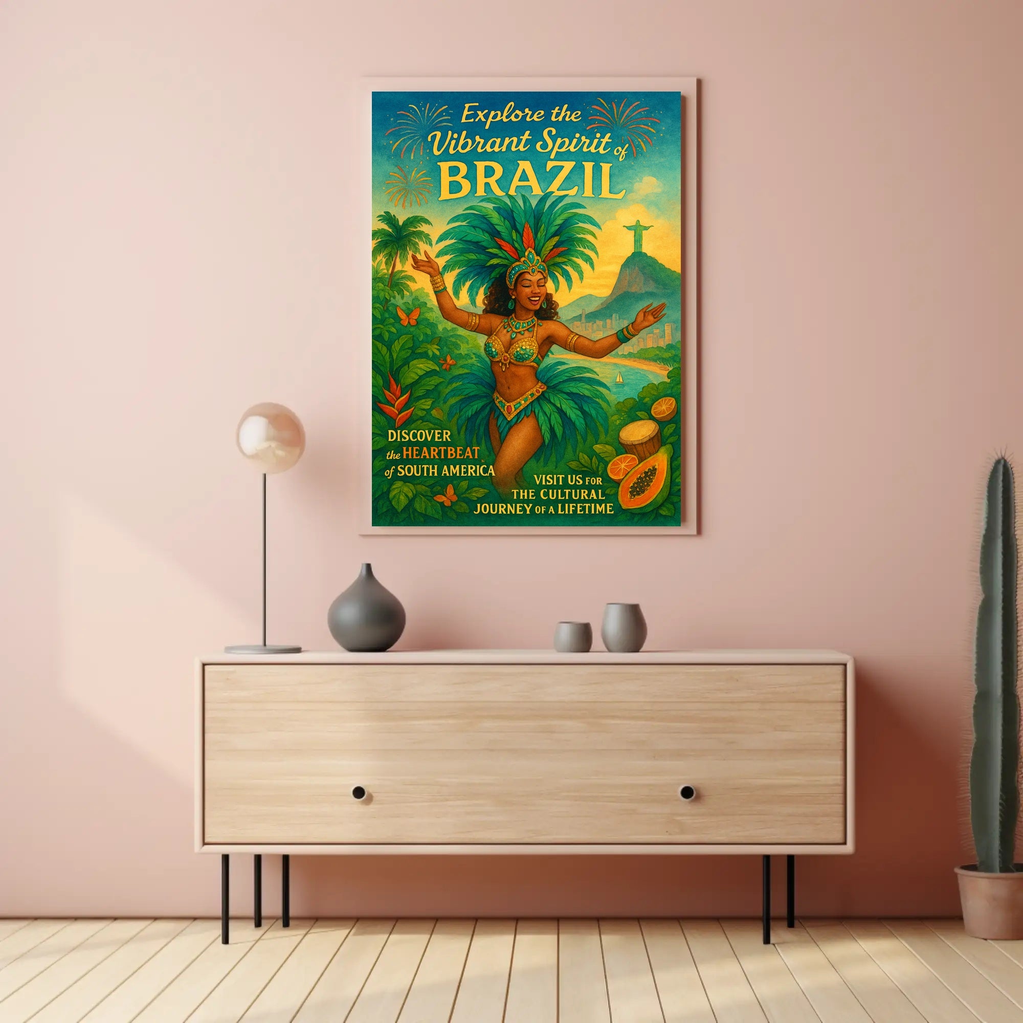 Explore The Vibrant Spirit Of Brazil Poster