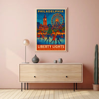 Philadelphia Liberty Lights Poster
