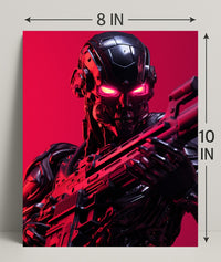 Cybernetic Warrior Poster PosterGoat