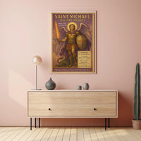 Saint Michael Archangel Vintage Inspirational Mythology Poster