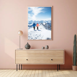 Journey Through The Snowy Peaks Poster