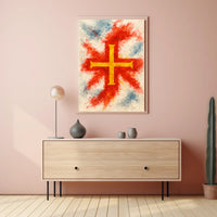 Vibrant Cross Abstract Poster
