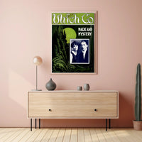 Magic and Mystery Gothic Castle Dragon Art Nouveau Poster