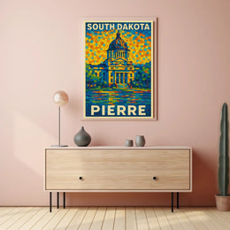 South Dakota Capitol In Pierre Poster