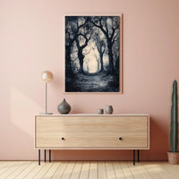 Mysterious Ethereal Forest Scene Artistic Poster