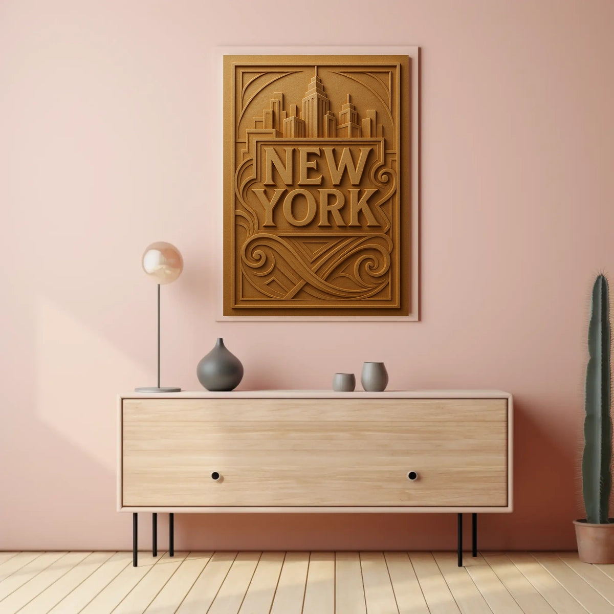 New York Cityscape Poster Wall Art 18x24 Archival Inks Print