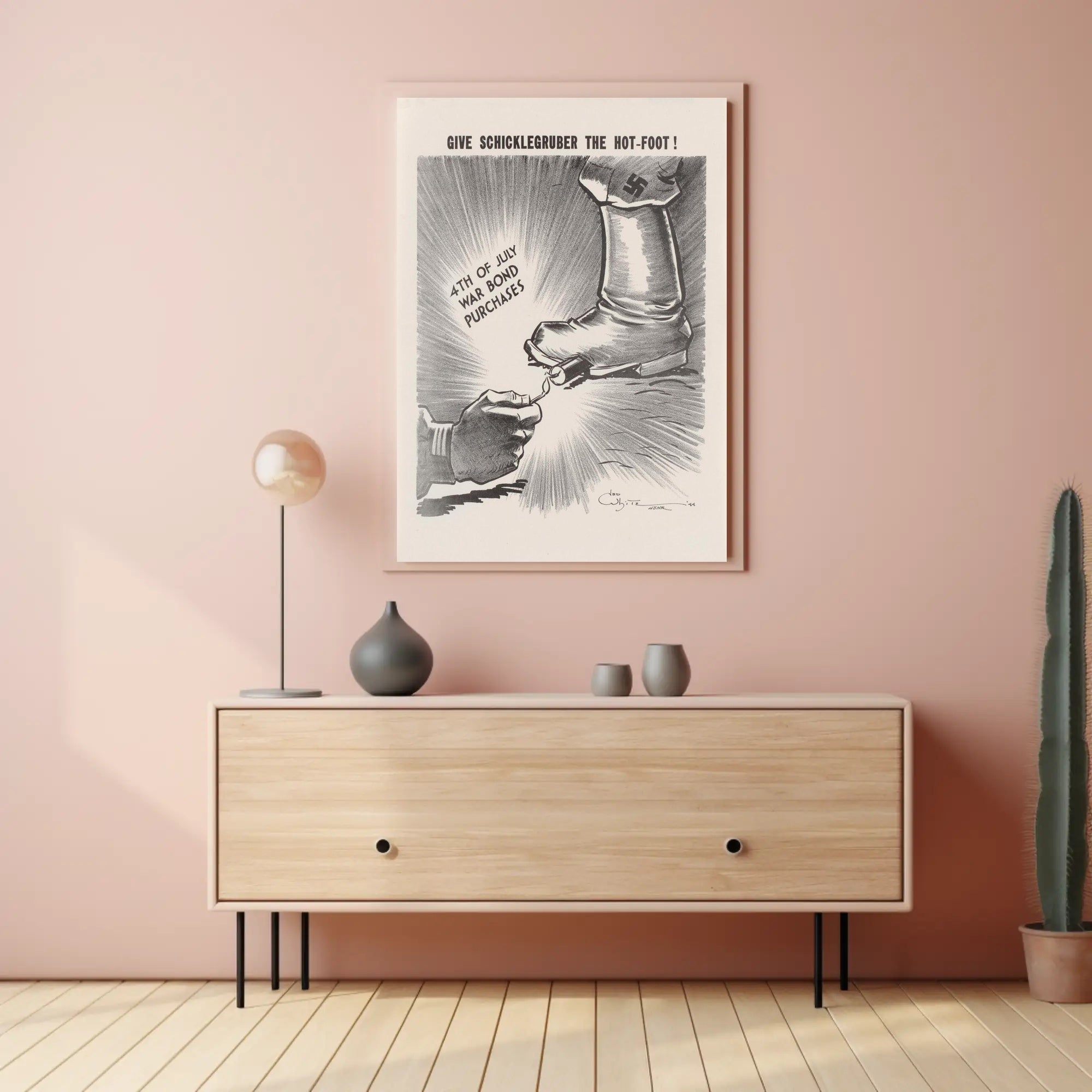 Give Schicklegruber the Hot-Foot! Poster PosterGoat