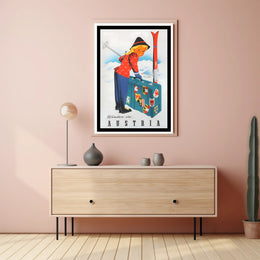 Winter in Austria Vintage Travel Poster PosterGoat