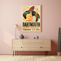 Dartmouth 1942 Vintage Winter Carnival Sports Poster PosterGoat