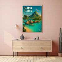 Bora Bora Vintage Escape Travel Poster PosterGoat
