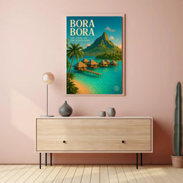 Bora Bora Vintage Escape Travel Poster PosterGoat