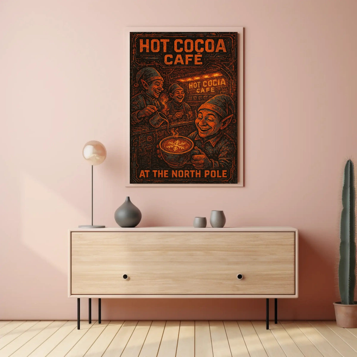 Hot Cocoa Café At The North Pole Poster