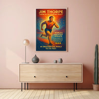 Jim Thorpe Vintage Tribute Sports Poster