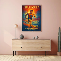 Jim Thorpe Vintage Tribute Sports Poster