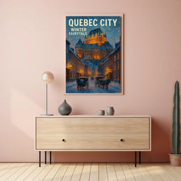 Quebec City Winter Fairytale Poster