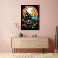 Journey Through A Vibrant Landscape Poster