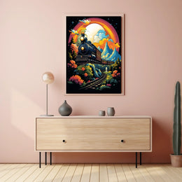Journey Through A Vibrant Landscape Poster