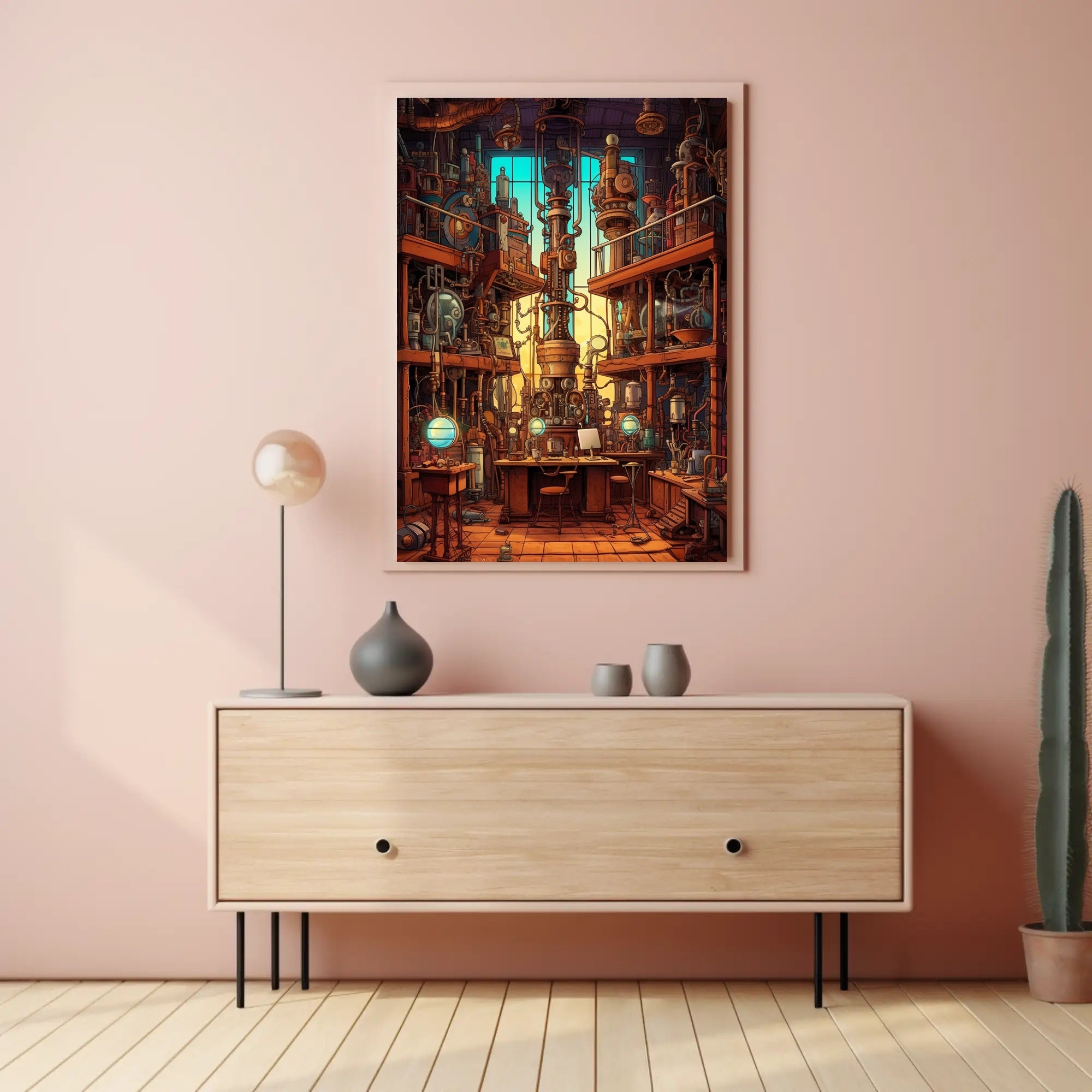 Steampunk Laboratory Poster