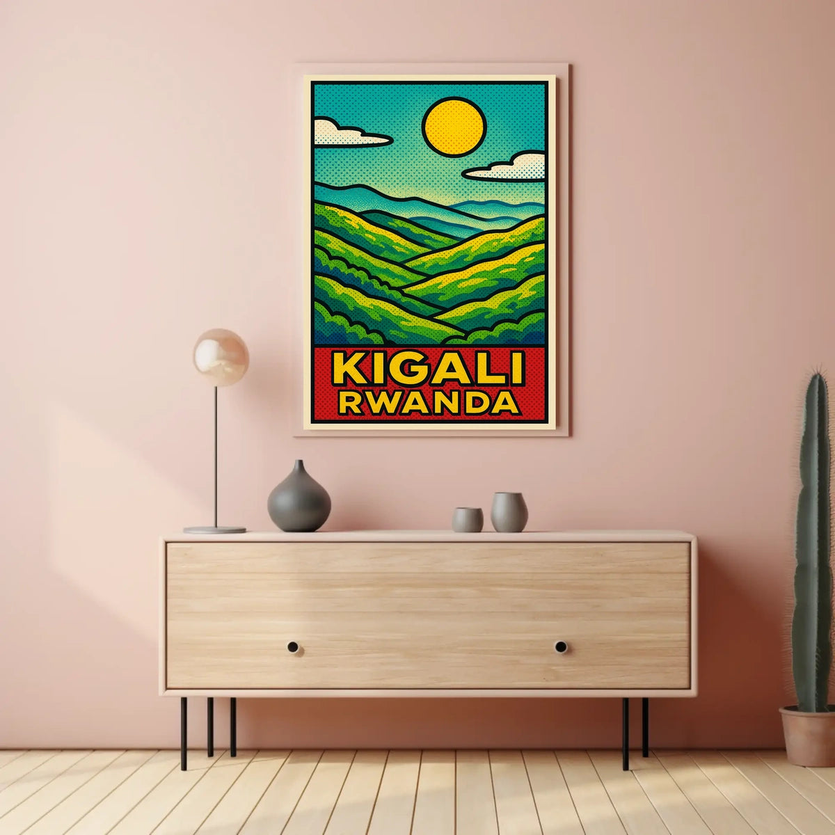 Kigali, Rwanda Vibrant Landscapes Poster