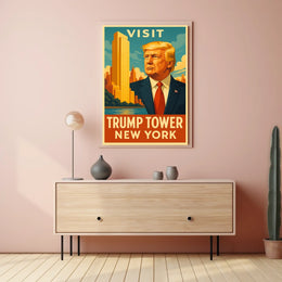 Trump Tower New York City Travel Poster Vintage Wall Art