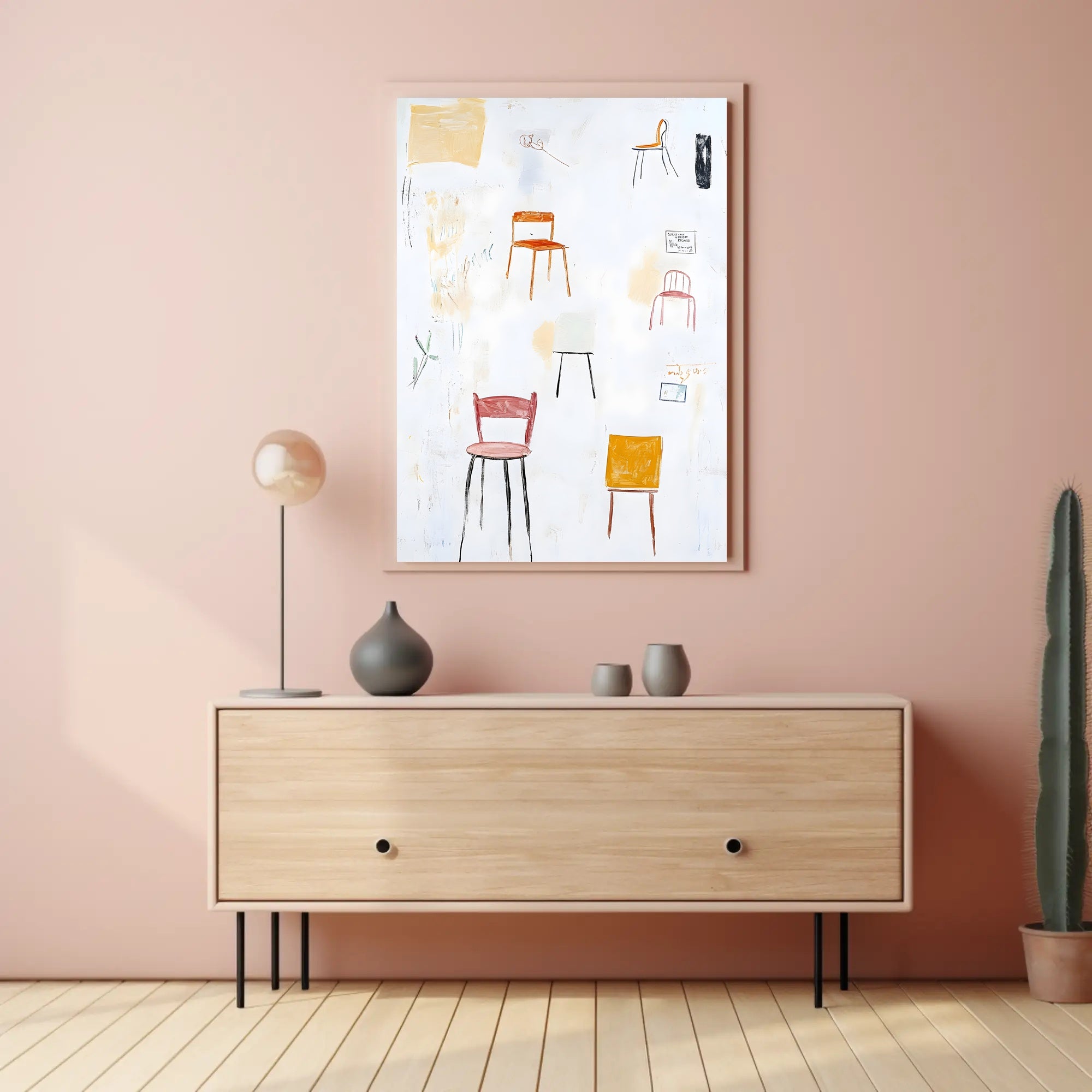 Abstract Chair Study Poster Modern Art Print Decor