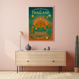 Thailand's Rich Culture Vintage Travel Poster