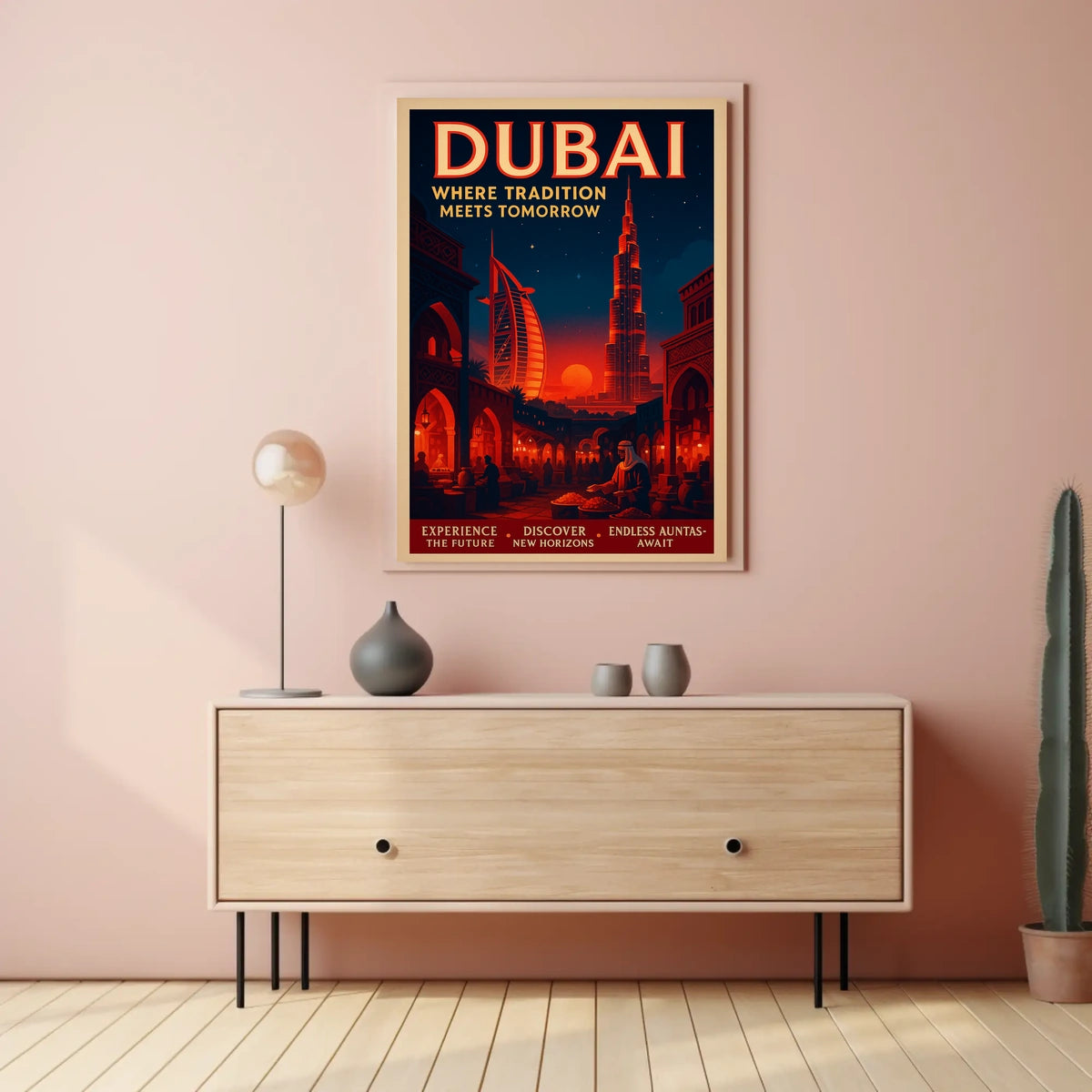 Dubai Poster Where Tradition Meets Tomorrow Home Wall Art