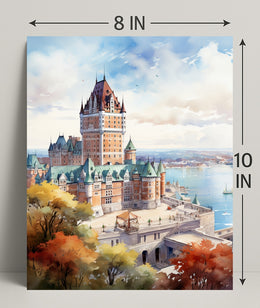 Majestic Castle By The Water Poster