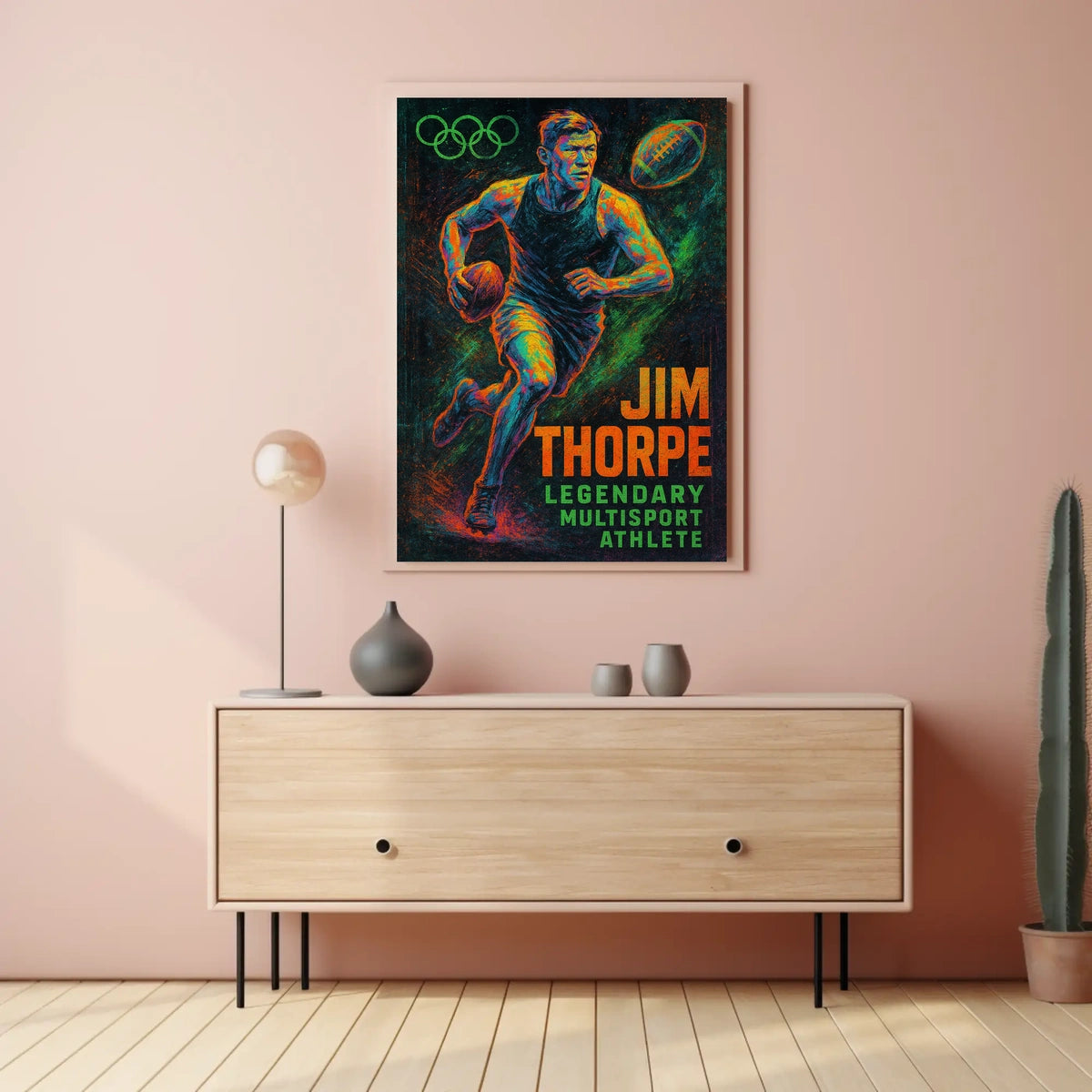 Celebrating a Sporting Legend Jim Thorpe Poster