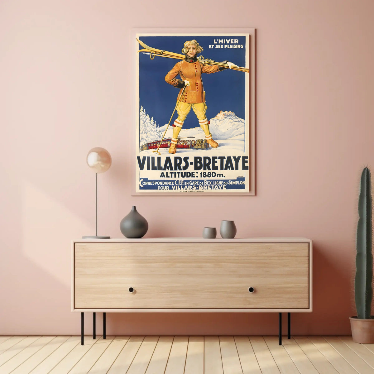 Winter Pleasures In Villars-Bretaye Poster