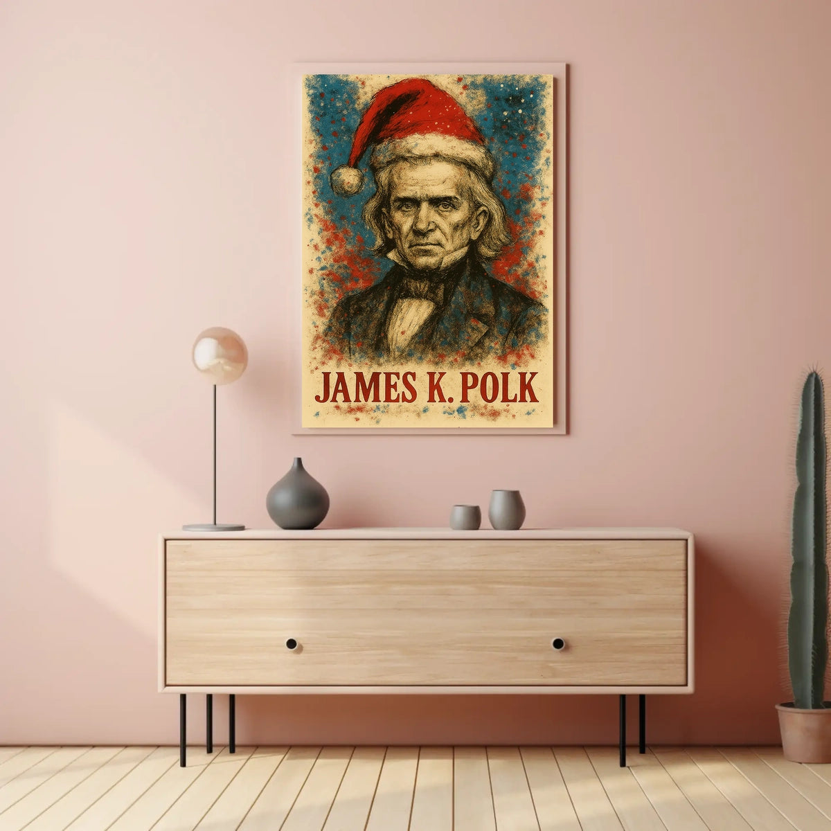 James K. Polk 11th President of the United States Christmas SeriesPoster